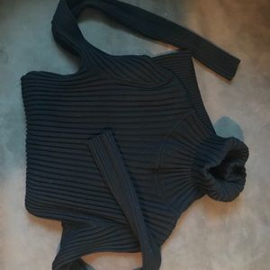 Black turtle neck sweater top